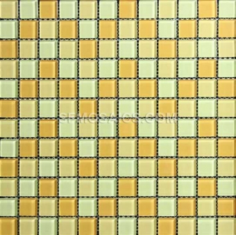 Yellow khaki Glass Crystal Mosaic 